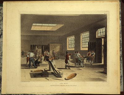 Screw Presses at the Royal Mint in the Tower, Published by R. Ackerman, 1809 by Pugin and Rowlandson